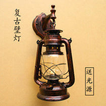 Retro 220V kerosene lamp lantern wall lamp restaurant Cafe cafe farmyard staircase aisle creative lighting