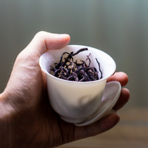 Shea Butter Jade Porcelain Cover Bowl Tea Cup Single Bundle Rock Tea Kongfu Tea Three Only Bubble Tea Cup Small White Porcelain Tea Tea Tea Bowl