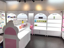 Wooden paint cosmetics display cabinet display cabinet mask counter beauty salon shelf Japanese and Korean skin care goods container
