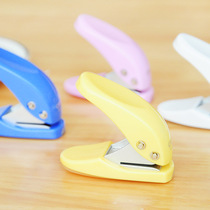 Class 2 of three years ● deli binding stationery cute candy color paper punching machine mini manual single hole puncher