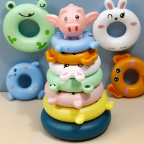 Stored music baby child cover circle 6 rainbow tower 12 months baby toy 0 1 year old 2 puzzle early education multi-function
