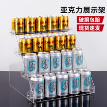 Beverage rack milk tea cup holder juice rack plastic convenience store display rack supermarket mineral water acrylic Ladder Shelf