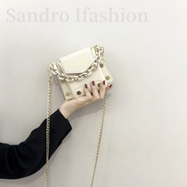 French Sandro Ifashion mini bag women 2021 new chain shoulder bag soft skin lipstick bag