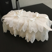 (New Jingjie) Customized high-quality high-grade lace embroidered cloth bedroom living room car tissue towel box set