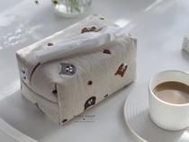 Echo Handmade Cute Cats Delicate embroidered cotton linen tissue pumps package Living Room