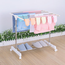Towel rack Floor-standing simple mini clothes rack Folding indoor clothes rack Drying rack Bay window baby diaper rack