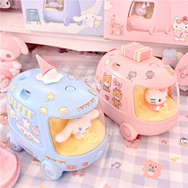Jade Gui Dog Bilayer Bus Car Desktop Night Light Humidifier Cute Mini Wireless Office Dormitory Silent Powder Gift