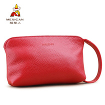 (Daily Special Price) Rice Straw Man Genuine Leather Handbag Cow Leather Pocket Zero Wallet Ladies Bag Lady Casual Handbags Bag