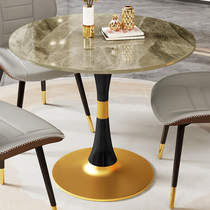 Brief Rock Board Talks Table And Chairs Sales of flats Guests Casual Table Office Marble Light Lavish Reception Small Round Table