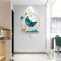Modern light luxury living room clock wall clock fashion creative atmosphere personality trend household wall quartz clock clock