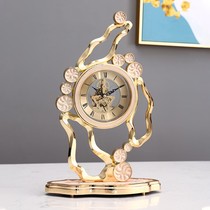 European enamel color clock imitation machinery high-end living room creative clock desktop home watch desktop art ornaments