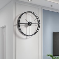 Wall clock living room light luxury Net red art fashion clock modern Nordic Wall watch Iron home simple clock