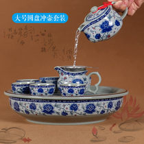 Jingdezhen blue and white porcelain Chinese kung fu tea set household living room set ceramic teapot tea set