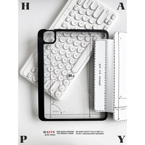Original draft paper ipad Protective case simple White Ribbon Pen slot Pro12 9 11 inch 10 5 three fold transparent full bag