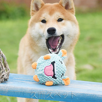 Pet toy dog toy ball Q Bao molars vocal dog vocal plush toy mutual pet bouncy ball