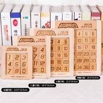Digital Huarong Road Math Sliding Puzzle Genuine Wooden Hualong Road Children Primary School Students Three Kingdoms Educational Toys