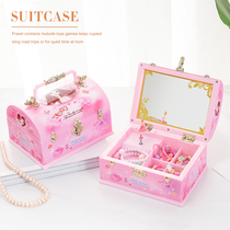 ins girl Heart Children girl dressing Music Box Music Box Music Box Creative spinning dance suitcase birthday gift
