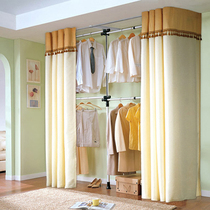 Dingzhi Hanging clothes hanger Floor drying rack Steel pipe bedroom simple wardrobe open creative coat rack