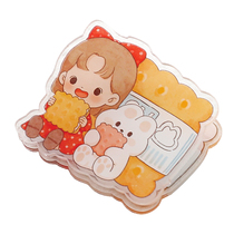 Tilado eat Eat Series Handbill Clips Stationery Acrylic Notes Clip Adorable Children Hand Ledger Special Clips