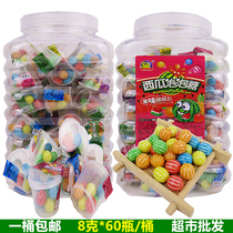 Jiabelle watermelon Bubblegum childrens candy barrel 8 grams*60 bottles 8090 post-nostalgic snacks childhood memories