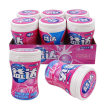 Yida Xylitol sugar-free chewing gum Ice bubble Mint flavor 56g40 tablets 6 bottles fresh breath snack candy