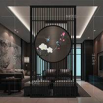 Modern Chinese style solid wood Embroidery screen entry door double embroidered partition living room tea room study fence seat screen