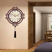 Clock and clock living room creative Chinese style decorative clock Chinese classical bedroom mute hanging watch retro quartz clock