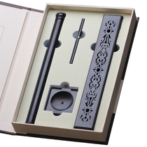  Purple sandalwood incense burner Sandalwood incense burner Wood lying incense burner aromatherapy stove gift set