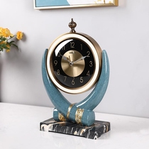 Clock table clock Living room European creative fashion household desktop clock ornaments Nordic light luxury simple modern table clock