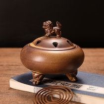 Plate incense burner Sandalwood household indoor incense stove Tower incense ceramic antique small incense burner Tea Ceremony Zen ornaments