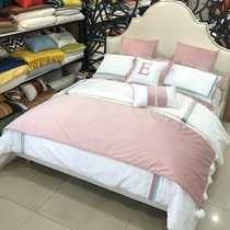 Children's room model room bedding simple Princess wind children's room soft bedding set combination
