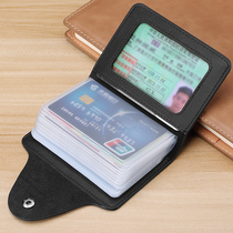 Real leather card bag mens multi-card containing cow leather can put drivers license driving license leather sleeve two-in-one body document bag woman