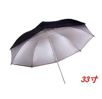 Reflective umbrella 33 outer black inner silver double layer reflector opaque high quality metal umbrella frame