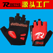 Cycling gloves half-finger mountain bike thin short-finger gloves summer men's and women's breathable silicone shock-absorbing bicycle equipment