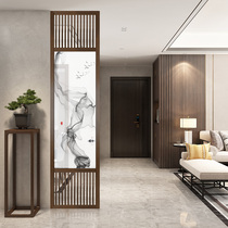 New Chinese screen solid wood into the porch modern anti-evil living room dining room blocking partition decorative wall decoration home