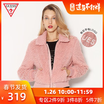 Guess women's Plush Lapel short coat-q84l04r02f2