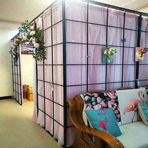 Nordic office sleeper iron screen room partition wall living room easy to simple modern small apartment mobile beauty shop