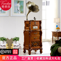 Vantisa European living room Antique gramophone Vintage vinyl record player Vintage big horn record player stereo