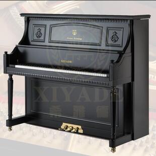 全新希雅德立式钢琴133型号黑红哑光