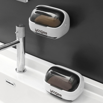 Soap box punch-free suction cup Wall-mounted creative double-layer drain rack Household bathroom bathroom soap rack