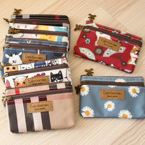 Good quality High-quality Waterproof Oxford Cloth Mid Zero Wallet Drivers License Bag Zero Wallet Cloth Art Zipper Coin Bag