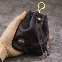 Day Ensemble Handmade Genuine Leather Zero Wallet Bull Leather Minimalist Lady Key Bag Multifunction Tannic Leather Purse Mens small hanging bag
