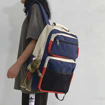 Hong Kong schoolbag female Korean version of Harajuku junior high school students fashion backpack mens tide large-capacity computer backpack