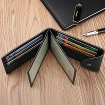  Leather drivers license holster Mens multi-function document bag driving license card bag multi-card drivers license one-piece card sleeve