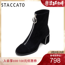 New winter, new, warm, cashmere, skinny boots, Q9502DD8, short leather boots.