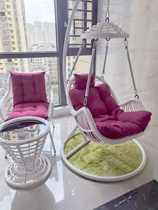 New hanging basket chair space Blue Net red hanging chair balcony indoor swing blue chair single rattan chair outdoor hammock