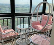Hanging basket Balcony cradle chair Lazy swing Indoor single double hanging chair Net red rocking chair household imitation rattan chair hammock