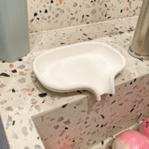 Drain silicone soap box Diversion type wash table soap box home bathroom soap holder drainage soap box