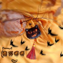 (Pumpkin Meow Meow) original cute cat double-sided printing sachet sachet homemade purse pendant tassel hanging