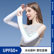 Ice Cuff Sunscreen Woman Summer Thin bike Anti-UV cuff Sport Semi-finger Glove Outdoor Drive Ice Silk Armchair